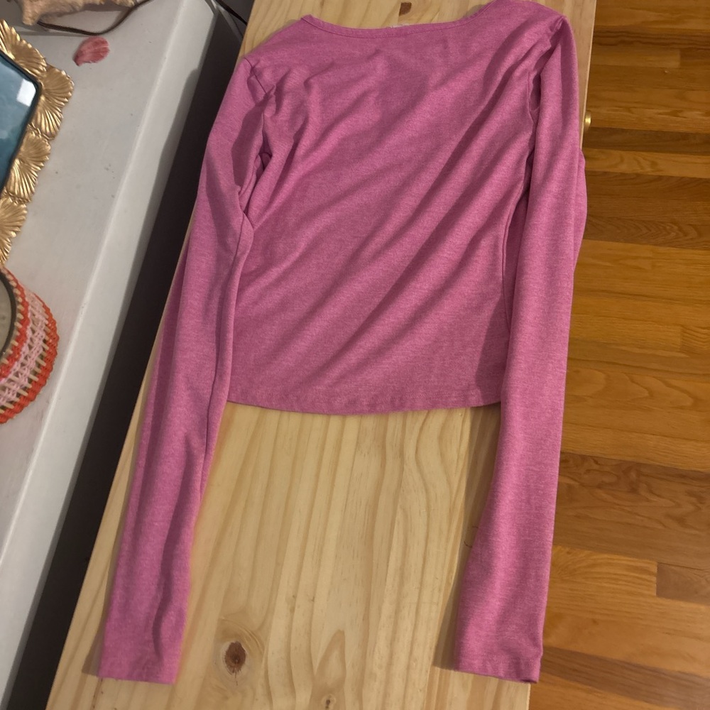 Marika Heathered Pink Long Sleeve Top - Picture 3 of 3